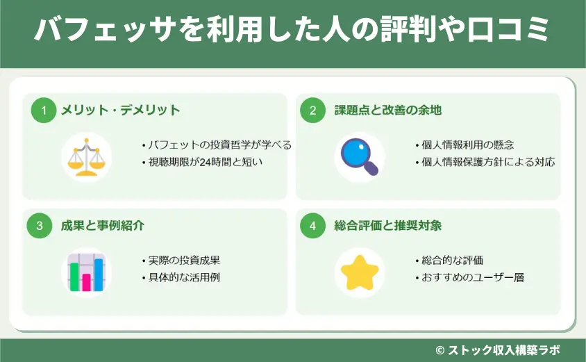 バフェッサを利用した人の評判や口コミまとめ