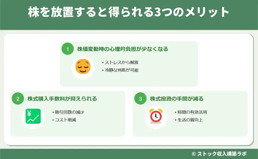 株を放置すると得られる3つのメリットを解説