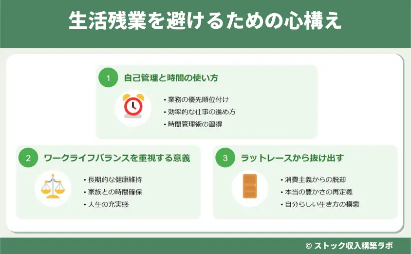 生活残業を避けるための心構え